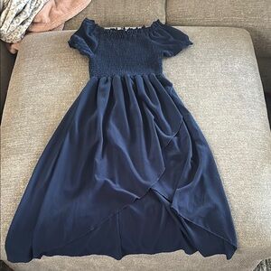 Elegant Navy Blue Kid Dress